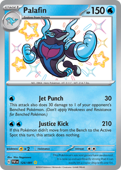 Palafin, Paldean Fates #124, Pokémon TCG card