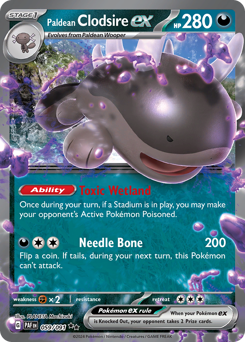 Paldean Clodsire ex, Paldean Fates #59, Pokémon TCG card
