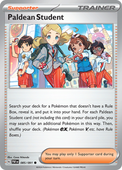 Paldean Student, Paldean Fates #85, Pokémon TCG card