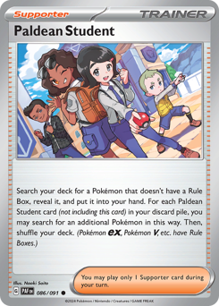 Paldean Student, Paldean Fates #86, Pokémon TCG card