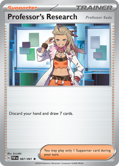 Professor's Research, Paldean Fates #87, Pokémon TCG card