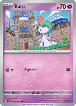 Ralts, Paldean Fates #27, Pokémon TCG card