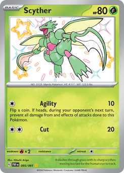 Scyther, Paldean Fates #95, Pokémon TCG card