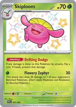 Skiploom, Paldean Fates #97, Pokémon TCG card