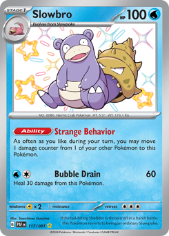Slowbro, Paldean Fates #117, Pokémon TCG card