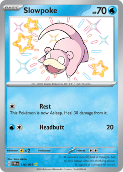 Slowpoke, Paldean Fates #116, Pokémon TCG card
