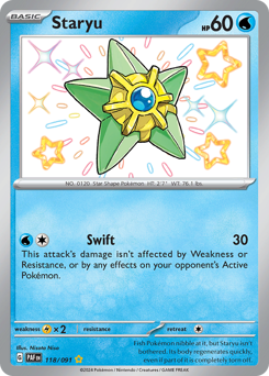 Staryu, Paldean Fates #118, Pokémon TCG card