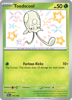 Toedscool, Paldean Fates #105, Pokémon TCG card