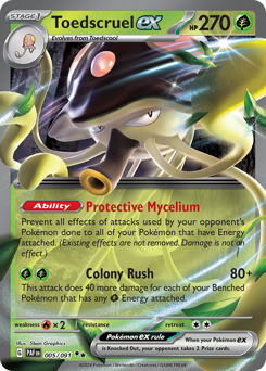 Toedscruel ex, Paldean Fates #5, Pokémon TCG card