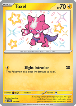 Toxel, Paldean Fates #140, Pokémon TCG card