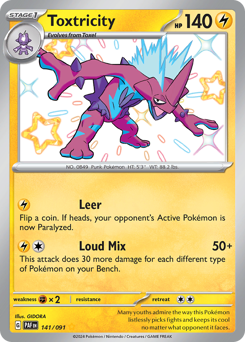 Toxtricity, Paldean Fates #141, Pokémon TCG card