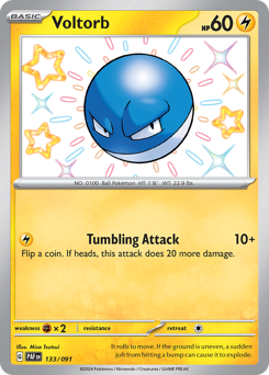 Voltorb, Paldean Fates #133, Pokémon TCG card
