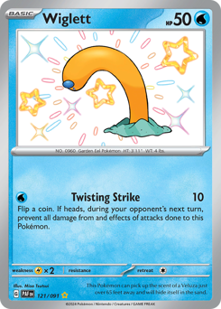 Wiglett, Paldean Fates #121, Pokémon TCG card