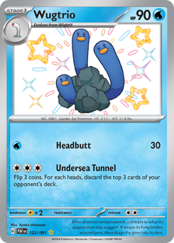 Wugtrio, Paldean Fates #122, Pokémon TCG card