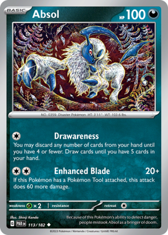 Absol, Paradox Rift #113, Pokémon TCG card