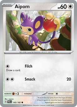 Aipom, Paradox Rift #145, Pokémon TCG card