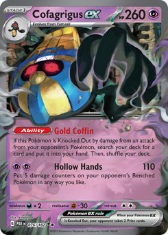 Cofagrigus ex, Paradox Rift #76, Pokémon TCG card