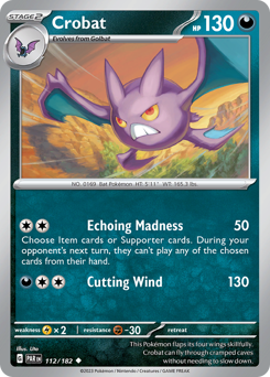 Crobat, Paradox Rift #112, Pokémon TCG card
