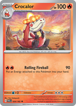 Crocalor, Paradox Rift #24, Pokémon TCG card