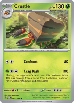 Crustle, Paradox Rift #7, Pokémon TCG card
