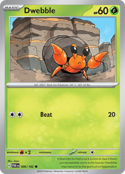 Dwebble, Paradox Rift #6, Pokémon TCG card