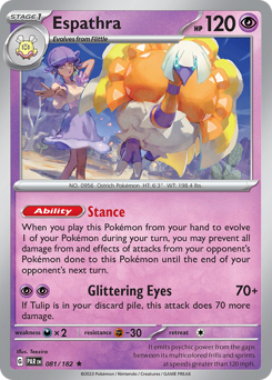 Espathra, Paradox Rift #81, Pokémon TCG card