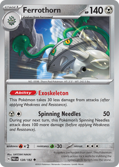 Ferrothorn, Paradox Rift #128, Pokémon TCG card