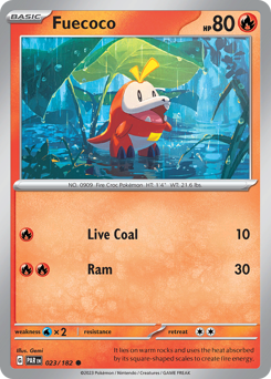 Fuecoco, Paradox Rift #23, Pokémon TCG card