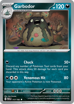 Garbodor, Paradox Rift #117, Pokémon TCG card