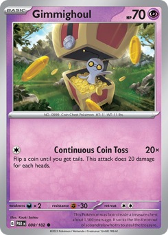 Gimmighoul, Paradox Rift #88, Pokémon TCG card