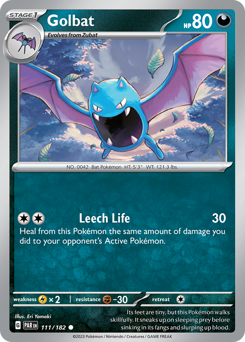Golbat, Paradox Rift #111, Pokémon TCG card