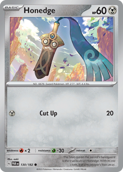 Honedge, Paradox Rift #130, Pokémon TCG card