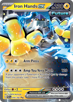 Iron Hands ex, Paradox Rift #70, Pokémon TCG card