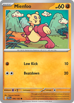 Mienfoo, Paradox Rift #96, Pokémon TCG card