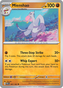 Mienshao, Paradox Rift #97, Pokémon TCG card