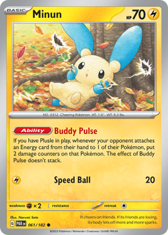 Minun, Paradox Rift #61, Pokémon TCG card