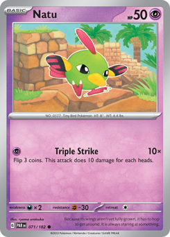 Natu, Paradox Rift #71, Pokémon TCG card