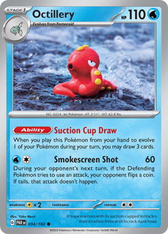 Octillery, Paradox Rift #34, Pokémon TCG card
