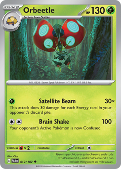 Orbeetle, Paradox Rift #12, Pokémon TCG card