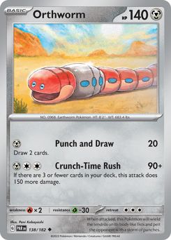 Orthworm, Paradox Rift #138, Pokémon TCG card