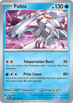 Palkia, Paradox Rift #40, Pokémon TCG card