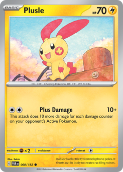 Plusle, Paradox Rift #60, Pokémon TCG card
