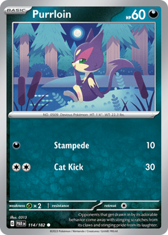 Purrloin, Paradox Rift #114, Pokémon TCG card