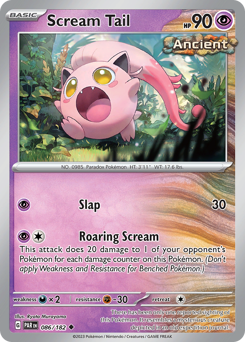 Scream Tail, Paradox Rift #86, Pokémon TCG card