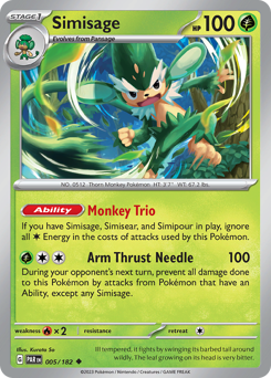 Simisage, Paradox Rift #5, Pokémon TCG card