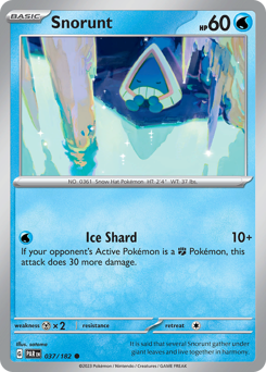 Snorunt, Paradox Rift #37, Pokémon TCG card