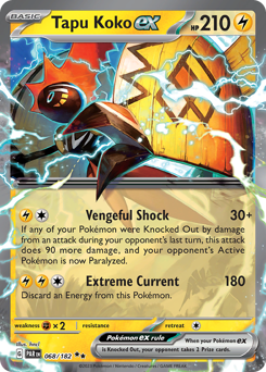 Tapu Koko ex, Paradox Rift #68, Pokémon TCG card
