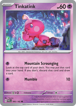 Tinkatink, Paradox Rift #82, Pokémon TCG card