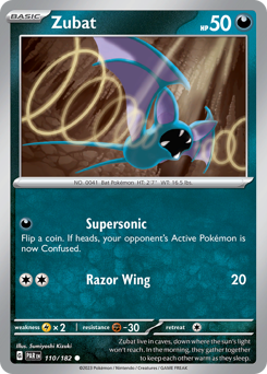Zubat, Paradox Rift #110, Pokémon TCG card