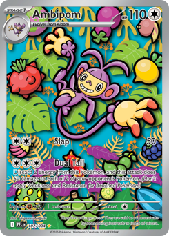 Ambipom, Phantasmal Flames #107, Pokémon TCG card